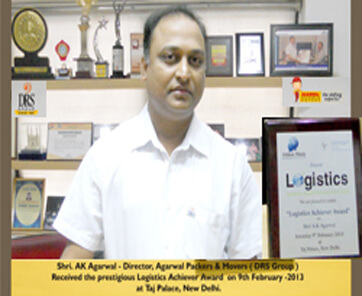 Prestigious Logistics Awards 2013 - Agarwal Packers and Movers